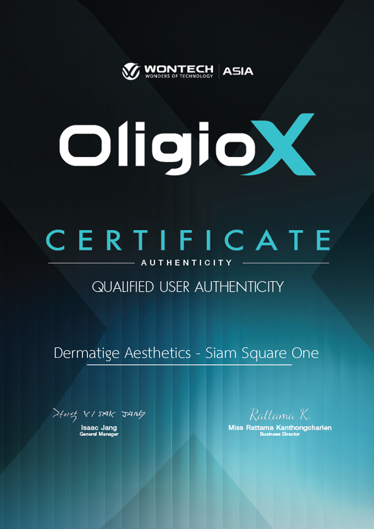Certificate OligioX