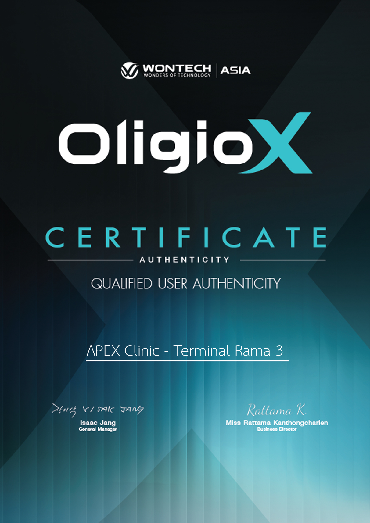 Certificate OligioX