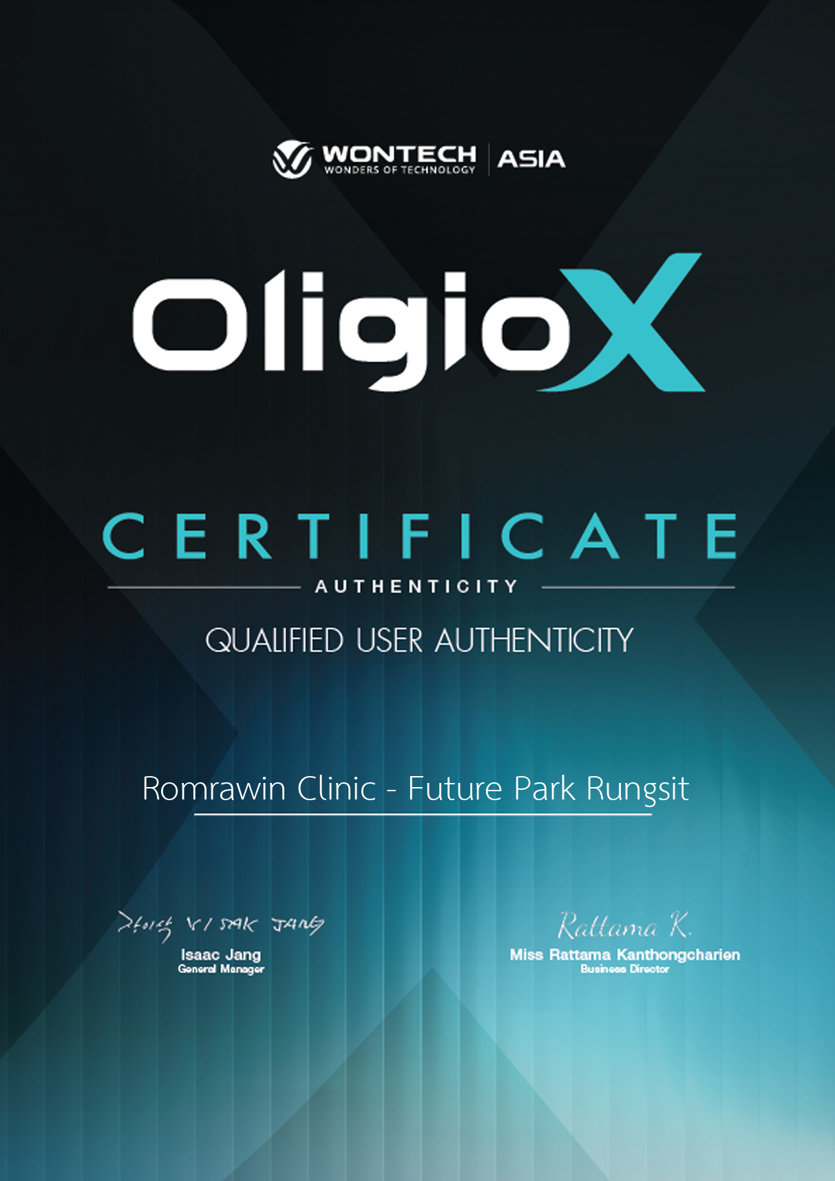 Certificate OligioX