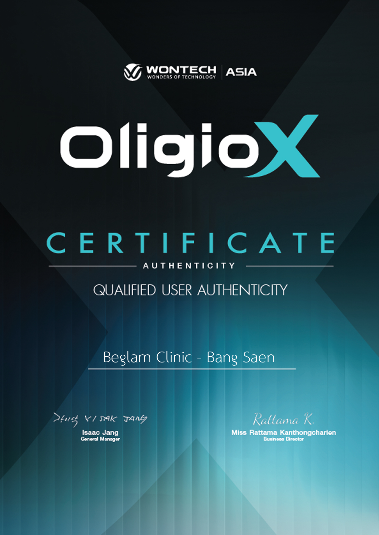 Certificate OligioX