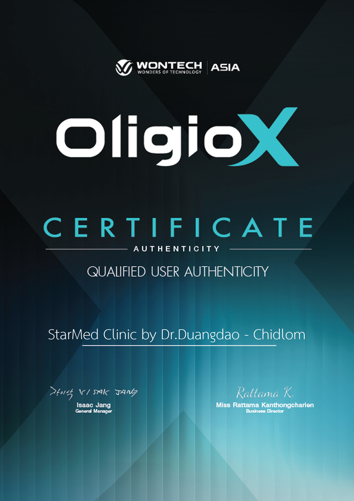 Certificate OligioX