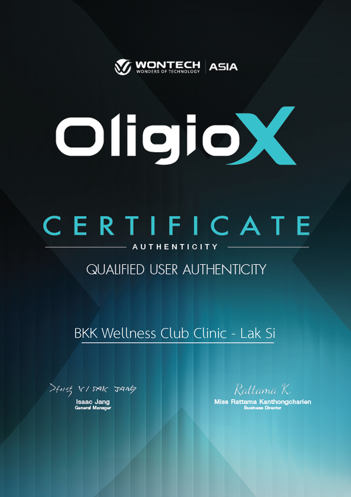 Certificate OligioX