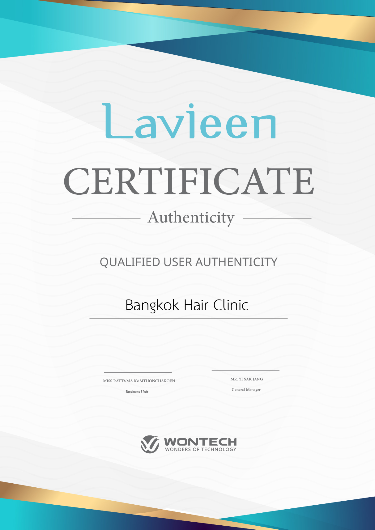 Certificate Lavieen