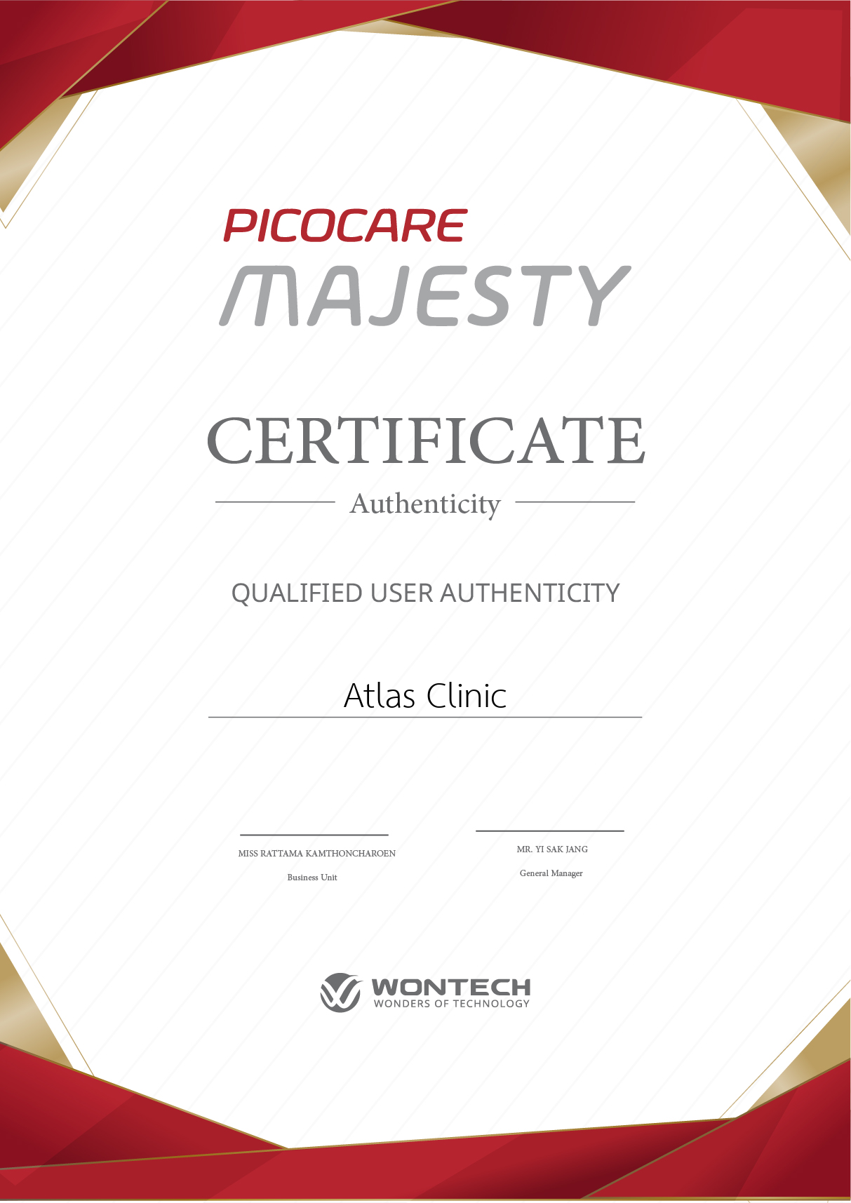 Certificate Picocare Majesty