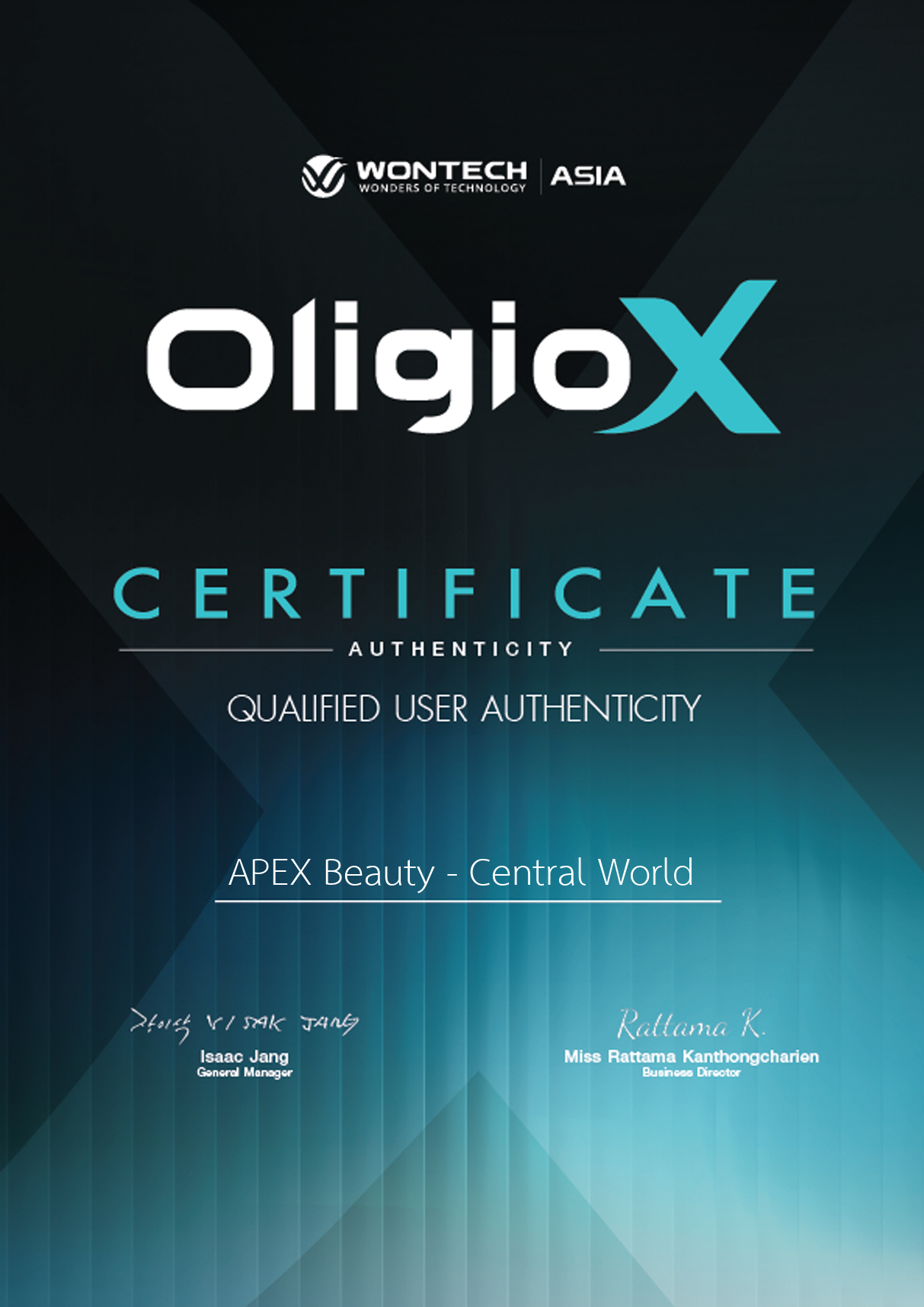 Certificate OligioX